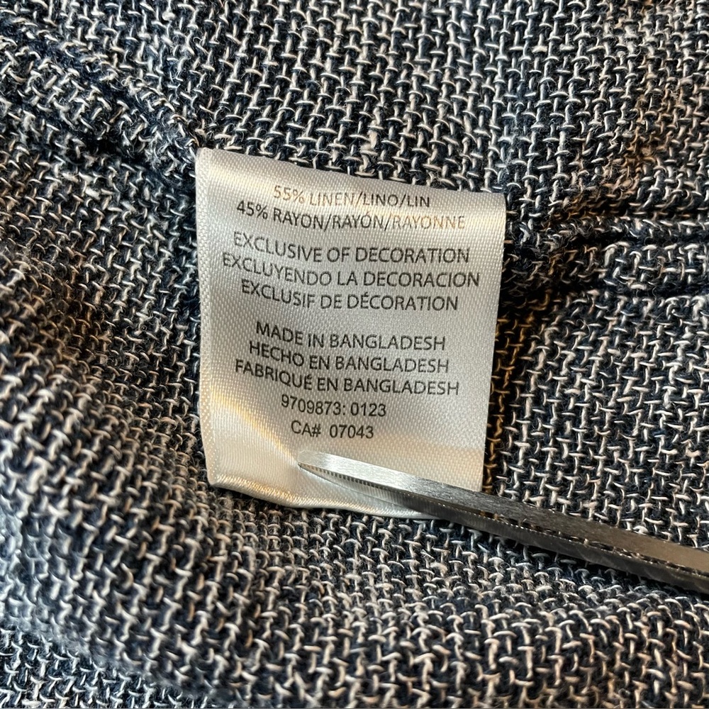 Tenth + Ocean Linen Shirt Men's XL Navy SS Lightweight Resort Vacation Holiday - Picture 10 of 13
